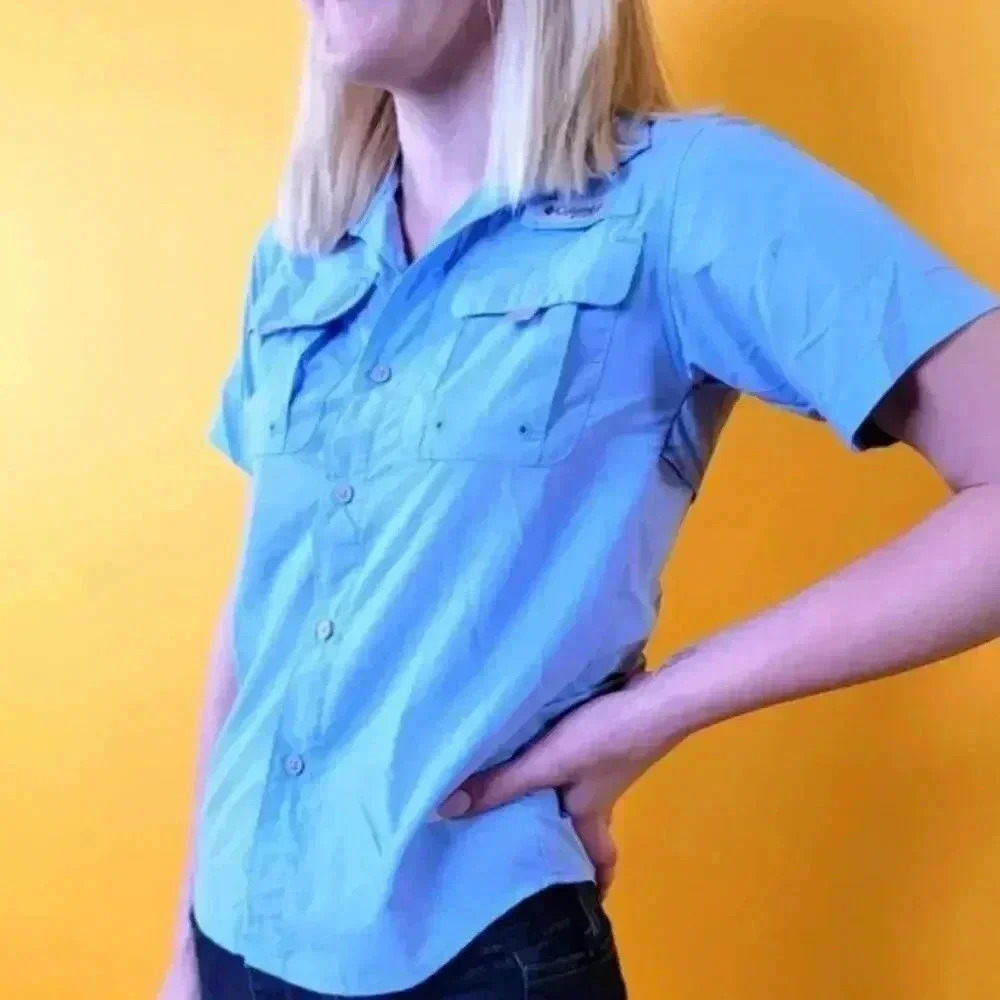 Columbia PFG Kids Button Front Shirt / Medium